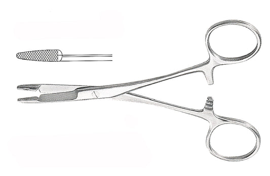 Olsen-Hegar Needle Holder, with Scissors, Smooth, 4 3/4"