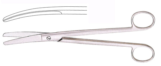 Sims Uterine Scissors, Curved, 8"